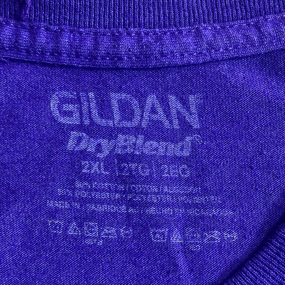 Pre Owned Unisex 2XL Purple Gildan TCU T Shirt - Picture 3 of 7